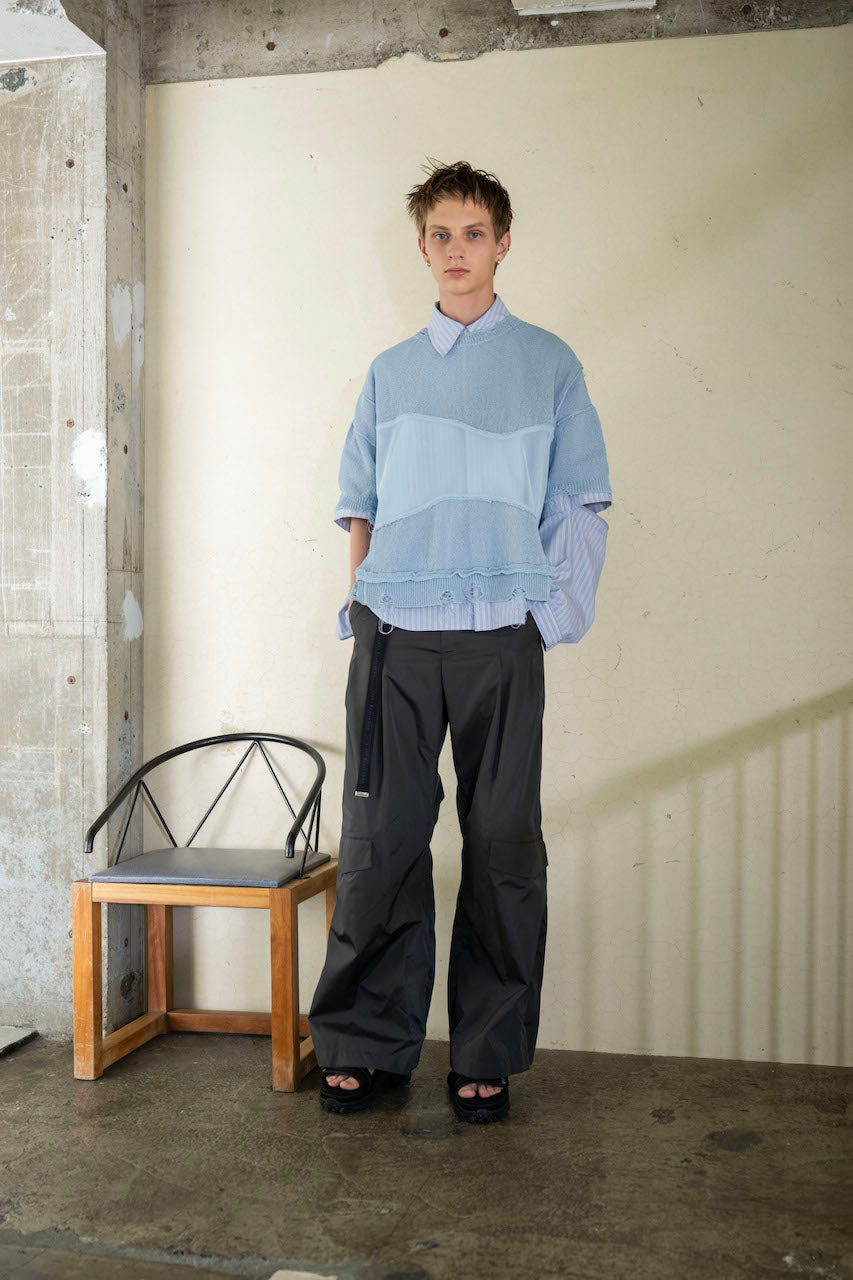 Thin-Flap Baggy Trousers (CHARCOAL)