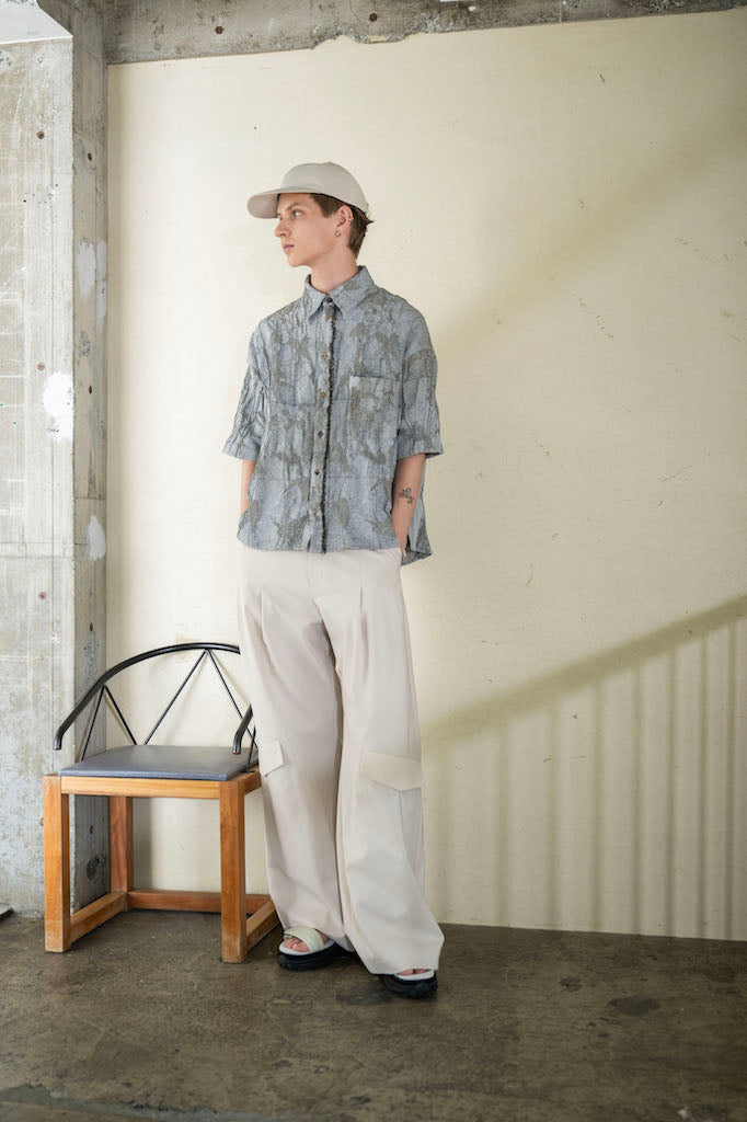Thin-Flap Baggy Trousers(NATURAL)