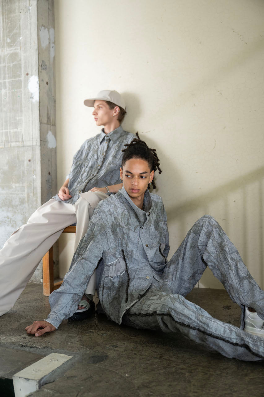 Thin-Flap Baggy Trousers(NATURAL)