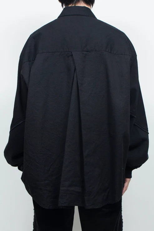 LIGHT OZ DENIM TWIST SLEEVE SHIRT