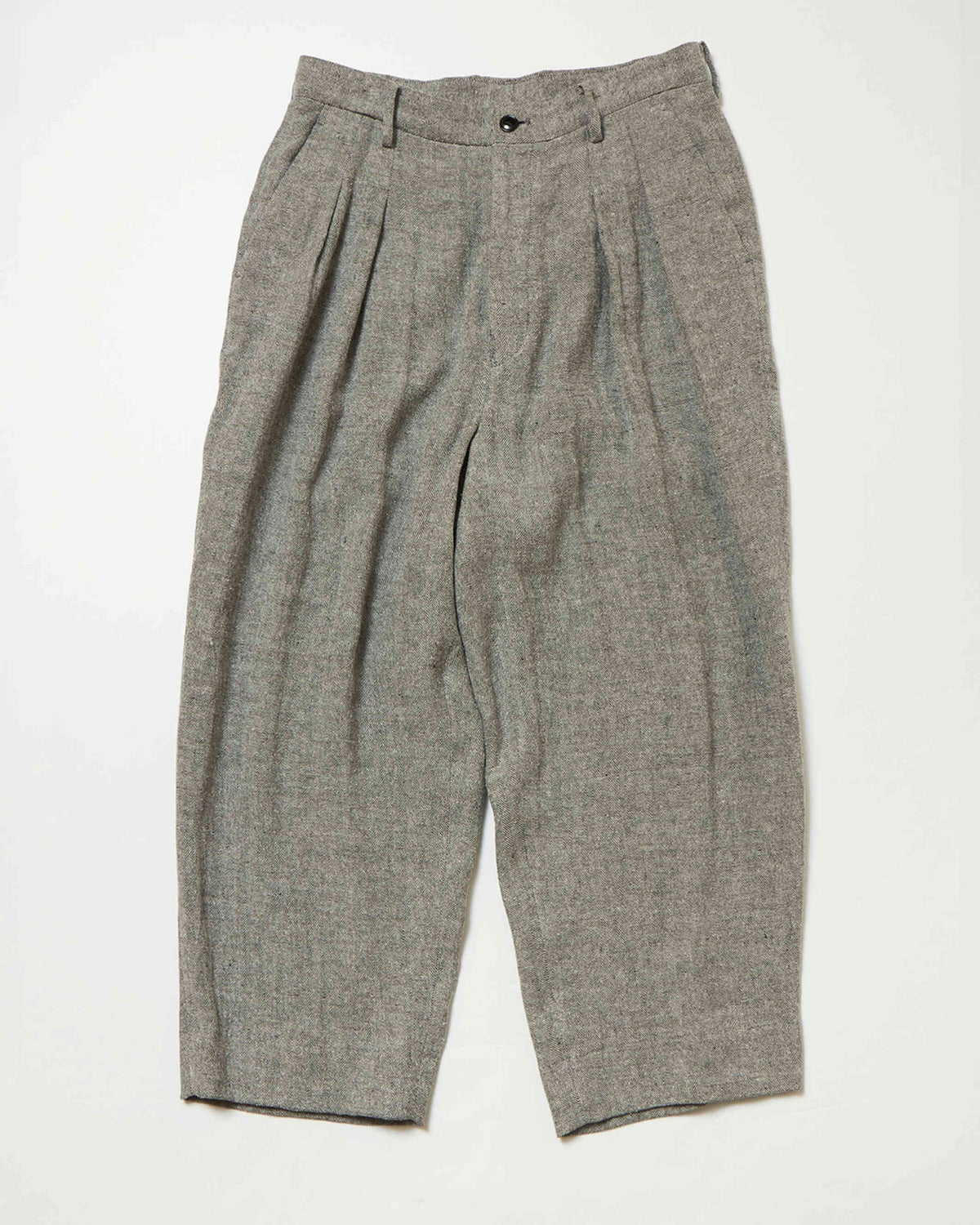2-PLEATED CP PANTS SILK/LINEN