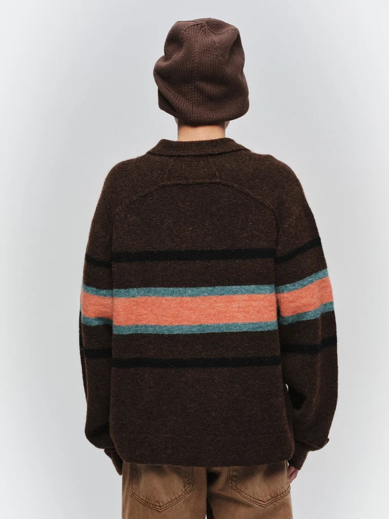 STRIPED KNIT POLO