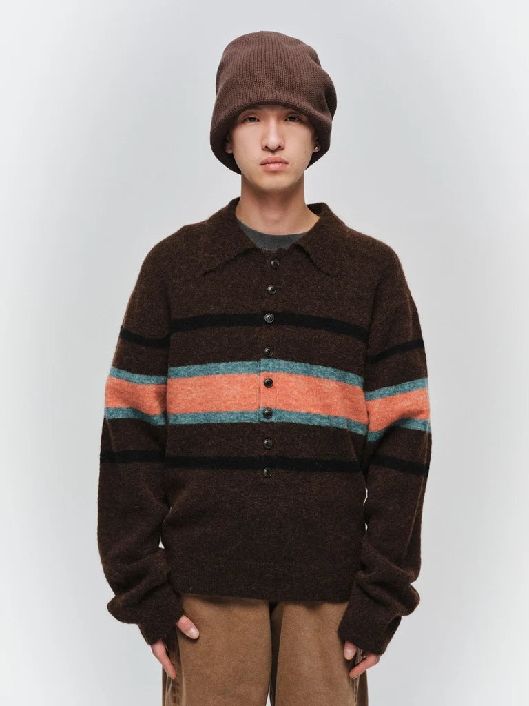 STRIPED KNIT POLO