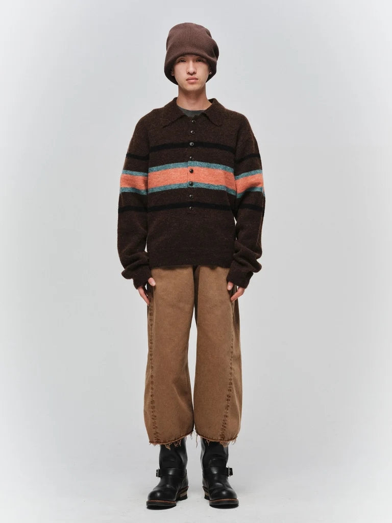 STRIPED KNIT POLO