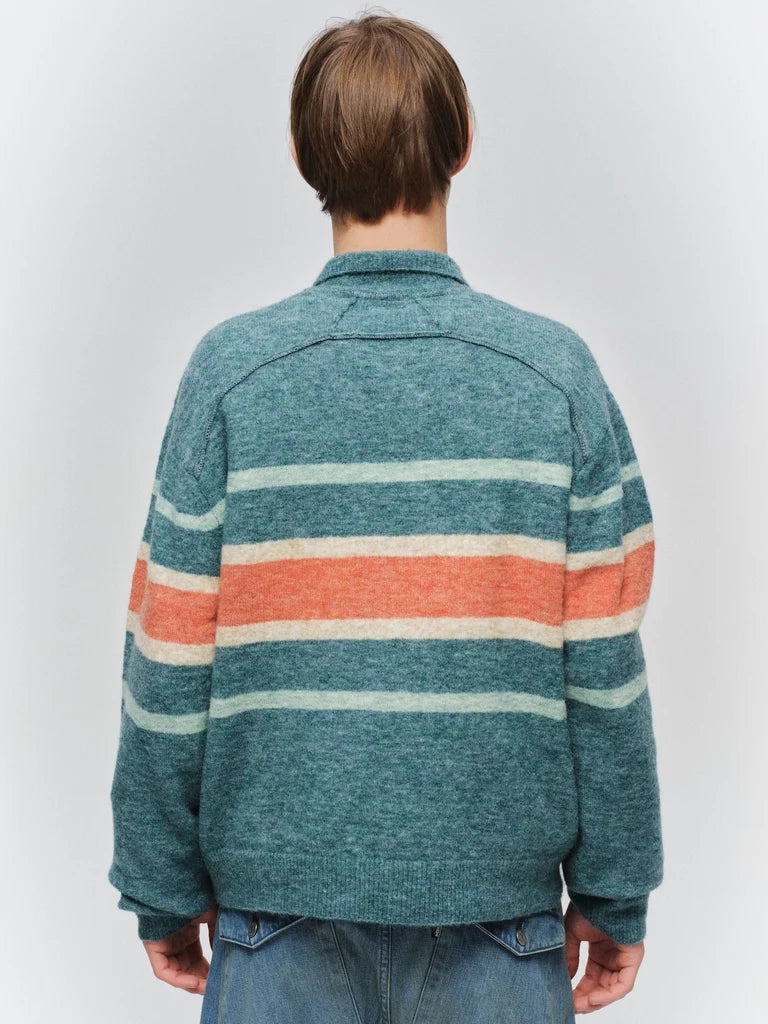 STRIPED KNIT POLO