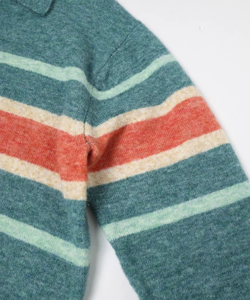 STRIPED KNIT POLO