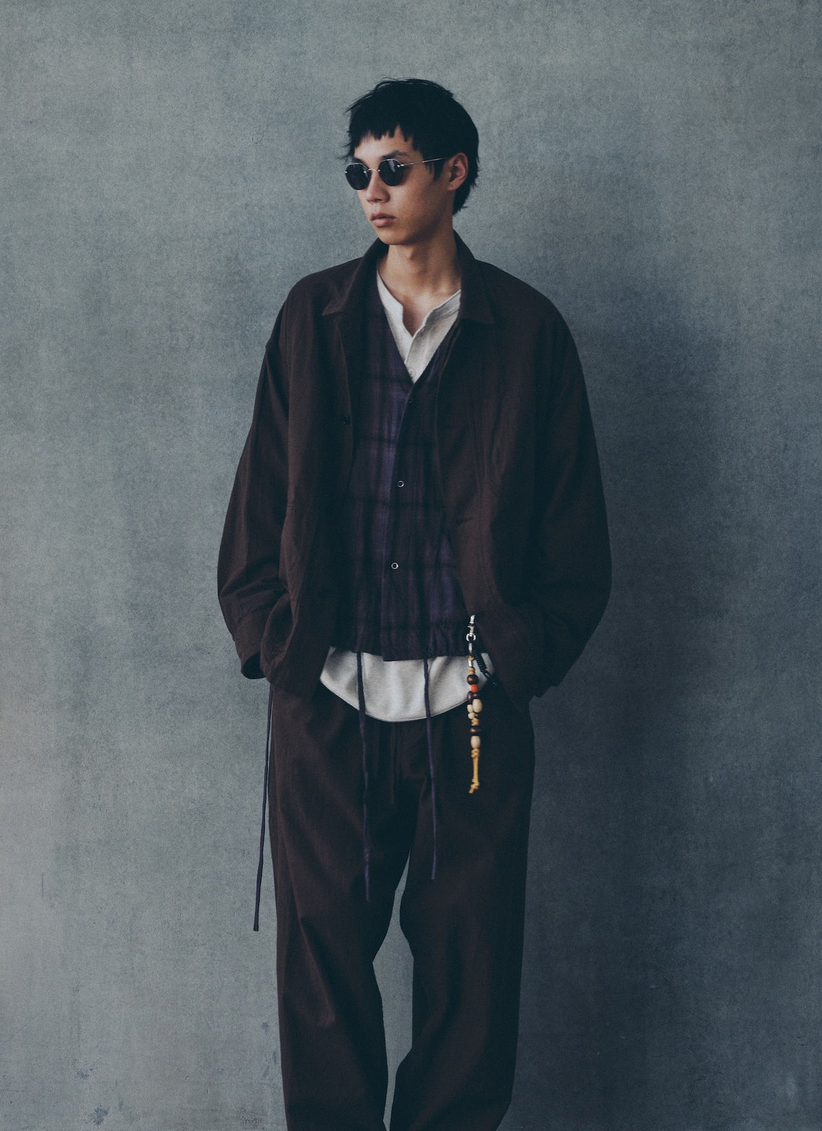 F.E CARDIGAN PLAID
